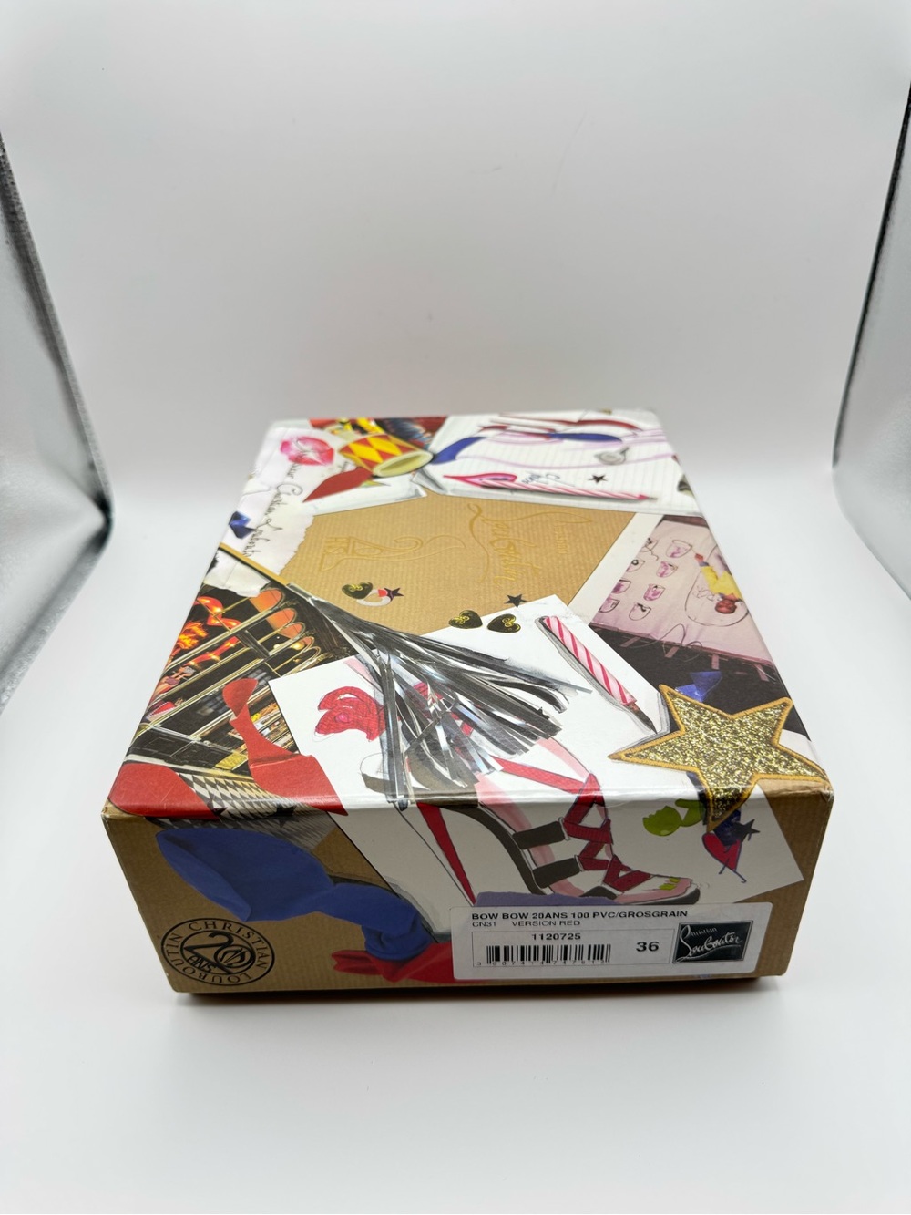 Christian Louboutin Bow Bow 100 PVC Grosgrain Version Red 20th Anniversary EU 36 - Picture 7 of 10